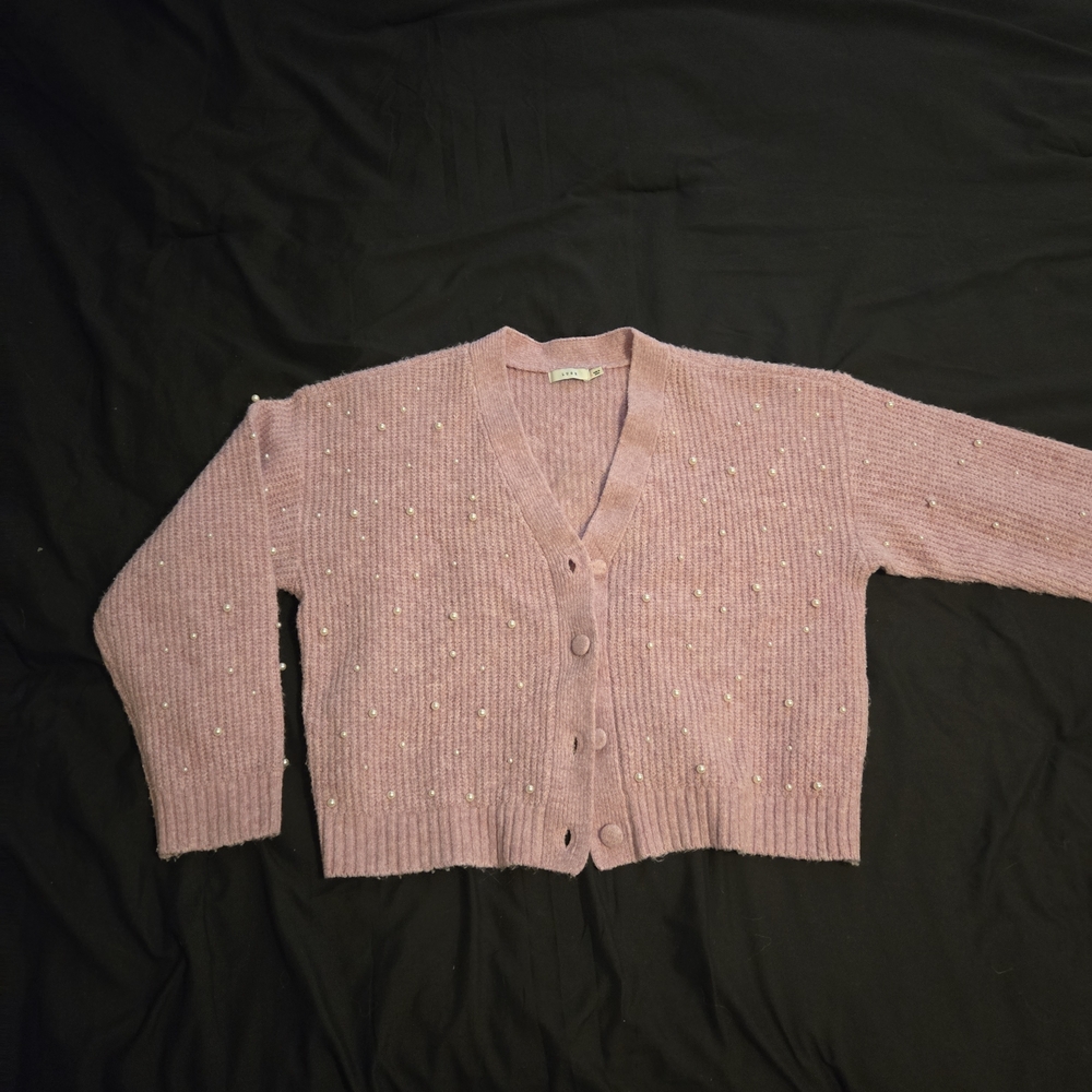 Chic Pink Pearl Women's Cardigan